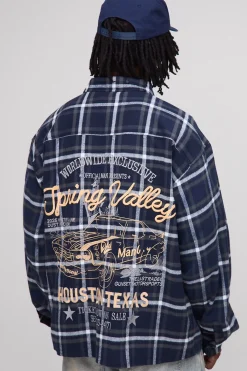 Chemise en flanelle brodée western 