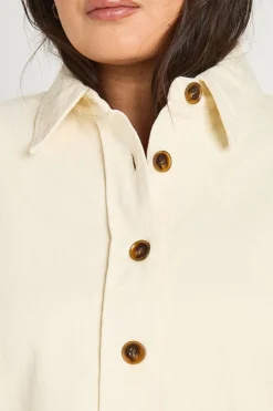 Chemise En Jean Grande Taille À Manches Longues Avec Boutons En Corne