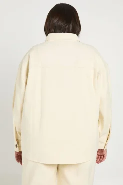 Chemise En Jean Grande Taille À Manches Longues Avec Boutons En Corne