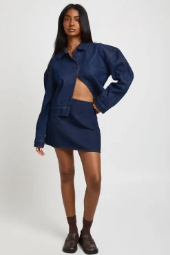Chemise En Jean À Ouverture Fendue