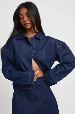 Chemise En Jean À Ouverture Fendue