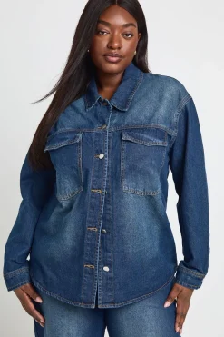 Chemise En Jean Oversize Grande Taille