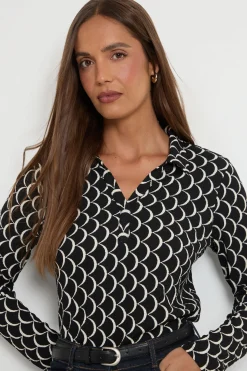 Chemise En Jersey À Col Festonné