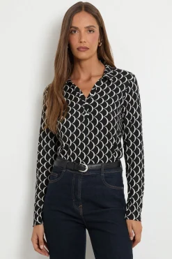 Chemise En Jersey À Col Festonné