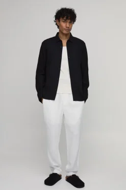 Chemise En Lin À Manches Longues Coupe Droite