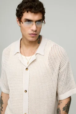 Chemise en maille Revere oversize et ensemble pantalon décontracté