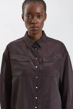 KarenMillen Chemise En Organdi Avec Détails De Finition<Femme Tops D’Automne|Tops