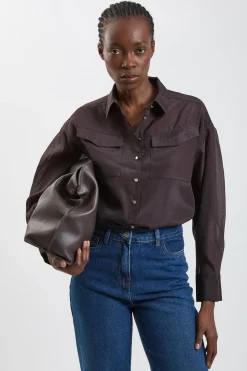 KarenMillen Chemise En Organdi Avec Détails De Finition<Femme Tops D’Automne|Tops