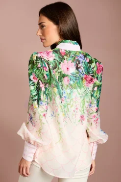 Coast Chemise En Organza À Manches Longues Avec Nœud Lavallière Lisa Tan<Femme Tops