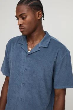 Chemise en éponge Revere surdimensionnée et à coupe carrée
