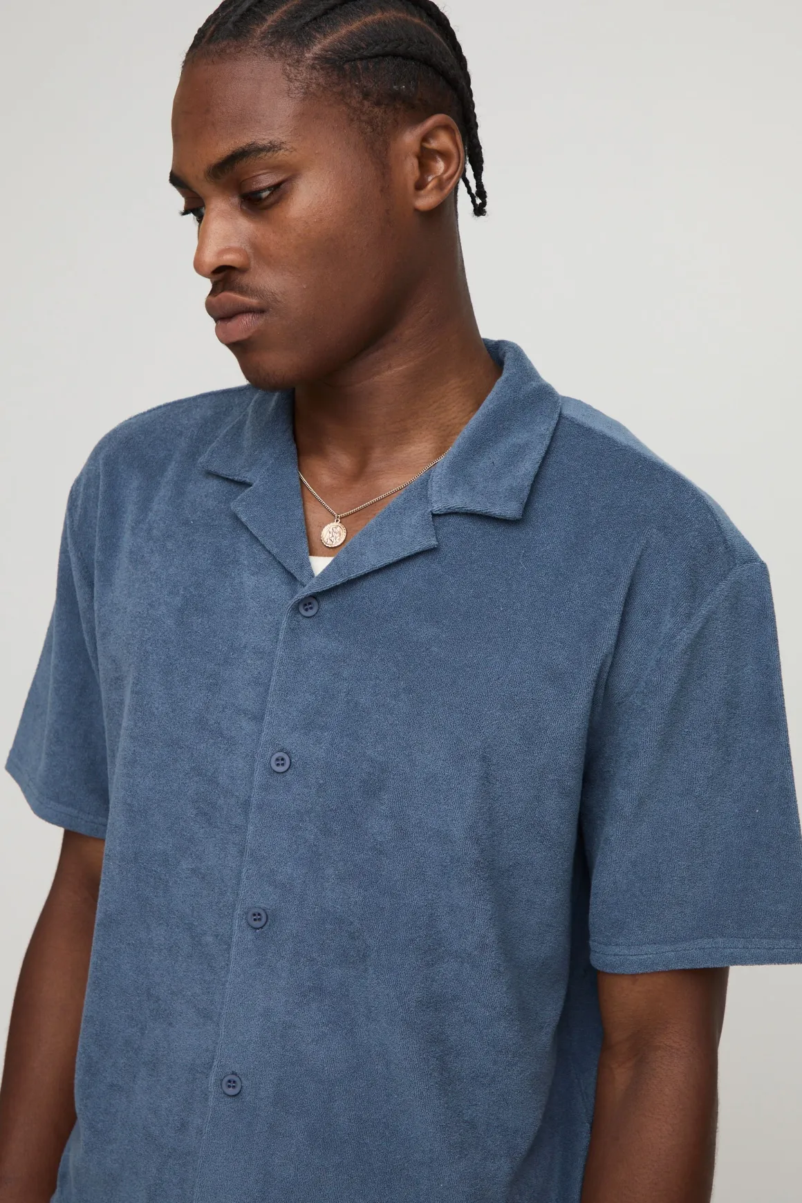 Chemise en éponge Revere surdimensionnée et à coupe carrée