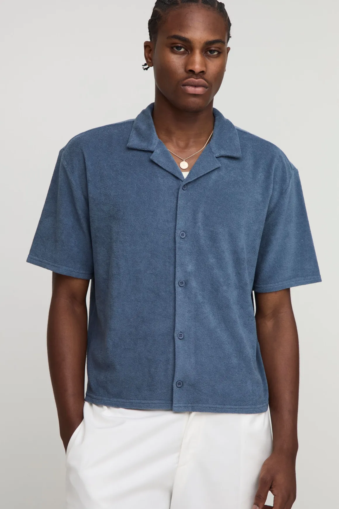 Chemise en éponge Revere surdimensionnée et à coupe carrée