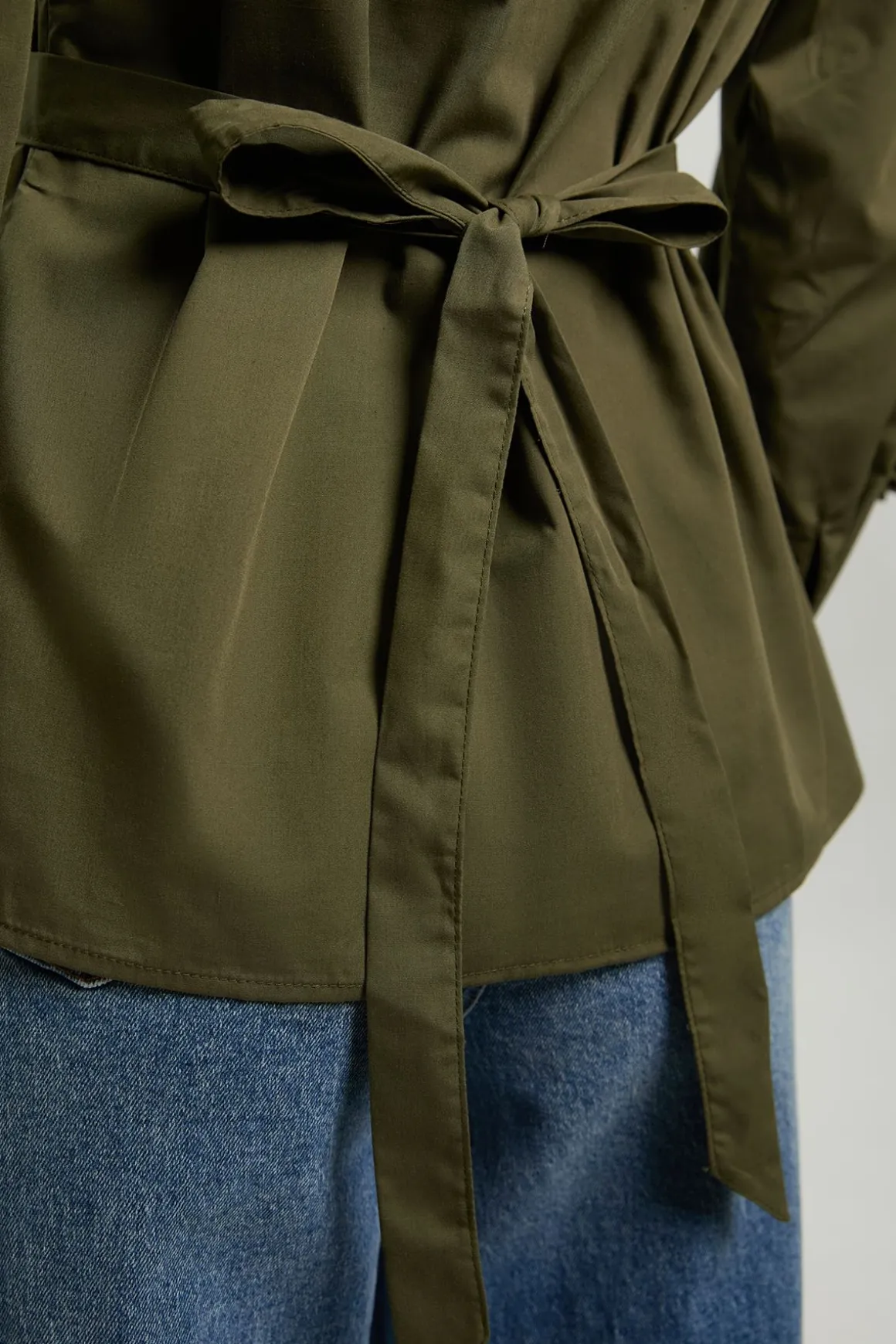 Chemise En Popeline De Coton Avec Détail De Plis Plissés