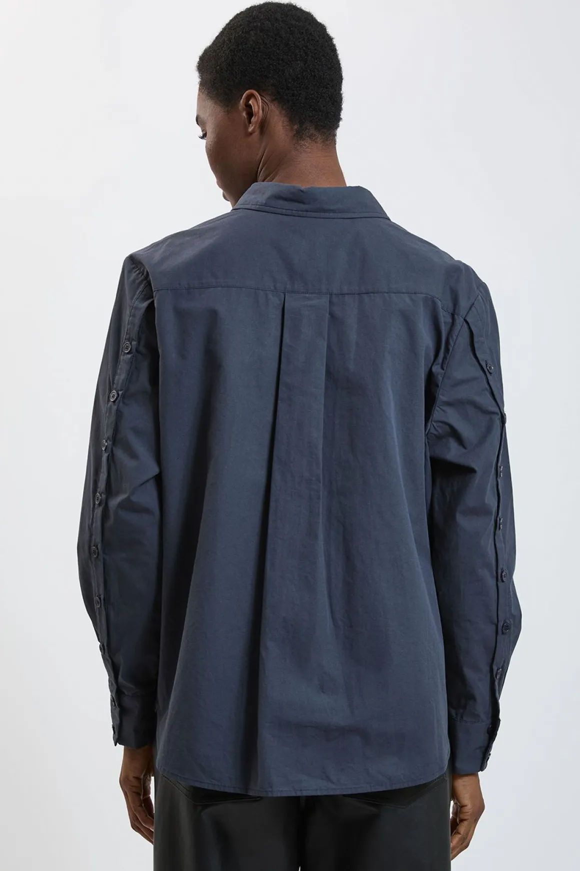 Chemise En Popeline De Coton Avec Détails De Coutures Militaires