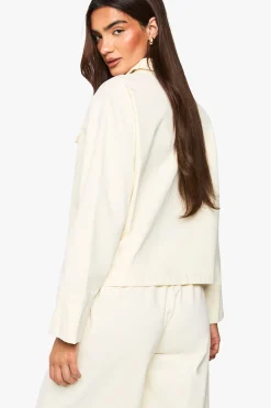 Chemise en sergé à col et poignet fendu