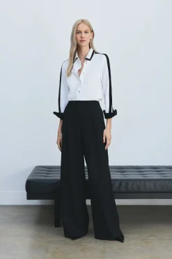 KarenMillen Chemise en sergé tissé à blocs de couleurs<Femme Tops
