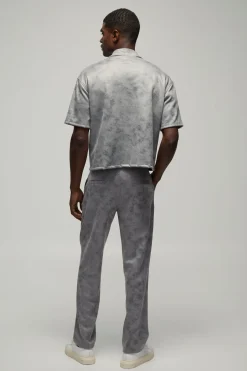 Chemise en suédette antique surdimensionnée
