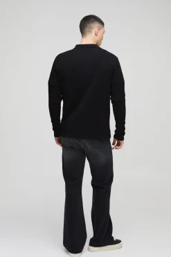 boohooMAN Chemise en tricot à col régulier<Homme Chemises|Maille