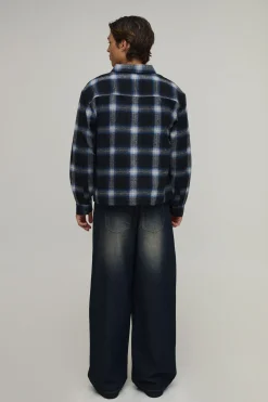 Chemise Essentielle En Flanelle Oversize Coupe Boxy À Manches Longues