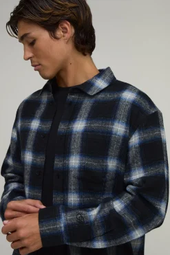 Chemise Essentielle En Flanelle Oversize Coupe Boxy À Manches Longues
