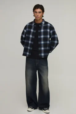 Chemise Essentielle En Flanelle Oversize Coupe Boxy À Manches Longues