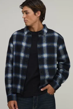 Chemise Essentielle En Flanelle Oversize Coupe Boxy À Manches Longues