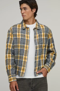 Chemise Essentielle En Flanelle Oversize Coupe Boxy À Manches Longues