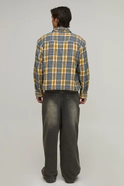 Chemise Essentielle En Flanelle Oversize Coupe Boxy À Manches Longues