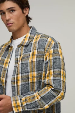 Chemise Essentielle En Flanelle Oversize Coupe Boxy À Manches Longues
