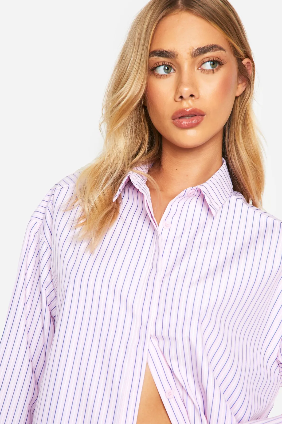 boohoo Chemise à fines rayures oversize<Femme Looks De Rentrée|Tops