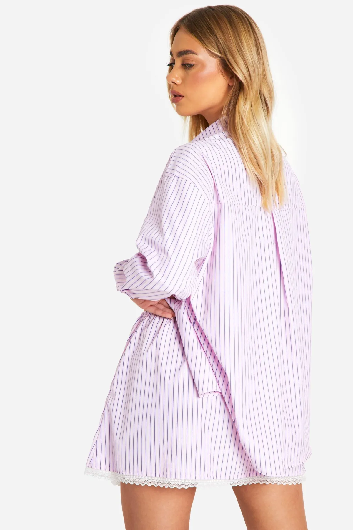 boohoo Chemise à fines rayures oversize<Femme Looks De Rentrée|Tops