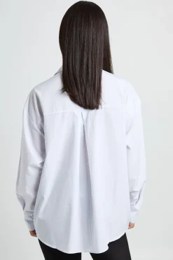 Chemise à fines rayures surdimensionnée