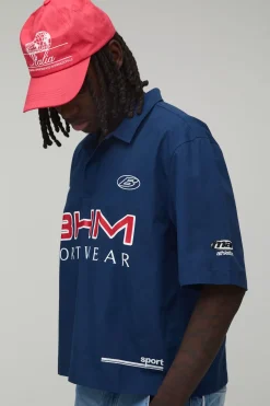 Chemise Football Oversize Coupe Boxy Boutonnée