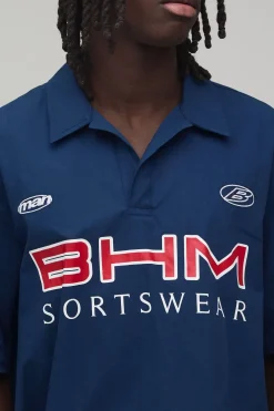 Chemise Football Oversize Coupe Boxy Boutonnée