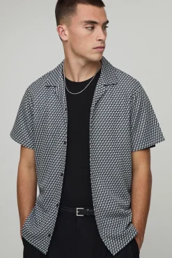 Chemise Geo Slim à manches courtes