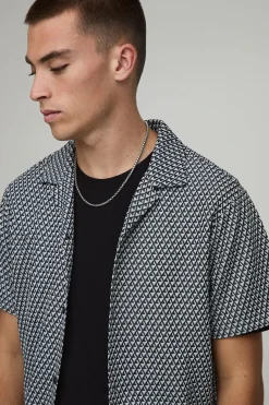 Chemise Geo Slim à manches courtes