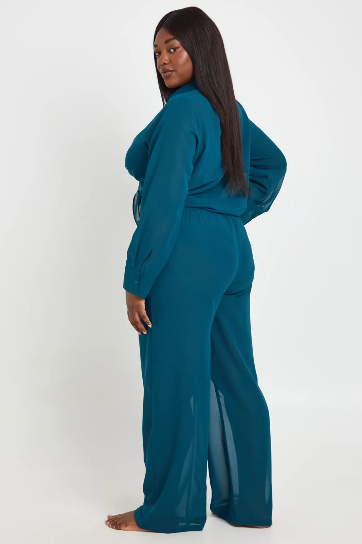 Chemise Grande Taille En Mousseline Avec Nœud Devant