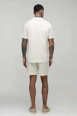 Chemise Grande Taille Manches Courtes Mélange De Lin Coupe Regular