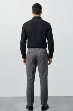 Chemise Grande Taille & Tall Noire Manches Longues Facile À Repasser