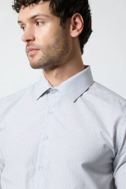 Burton Chemise Habillée Ajustée À Rayures hes Manches Longues<Homme Chemises