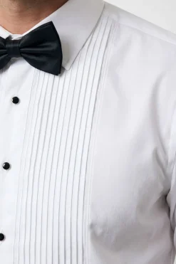 Burton Chemise Habillée Blanche À Plis Devant Grande Taille Et Haute<Homme Chemises