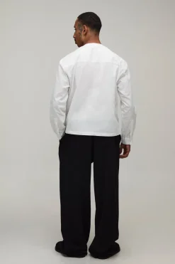 Chemise Henley Oversize Ample À Manches Longues