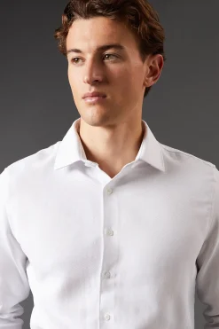 Burton Chemise Élégante Manches Longues Coupe Ajustée Tissage Baskette<Homme Chemises
