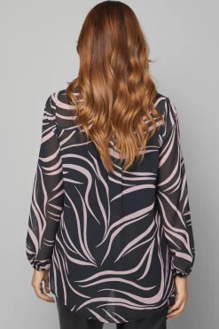 Wallis Chemise Longue à Ourlet Asymétrique Motif Tourbillon<Femme Tops D’Automne|Tops