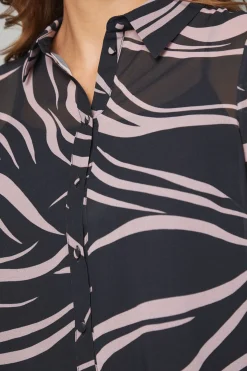 Wallis Chemise Longue à Ourlet Asymétrique Motif Tourbillon<Femme Tops D’Automne|Tops