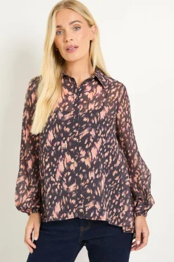 Chemise Longue Petite À Ourlet Asymétrique