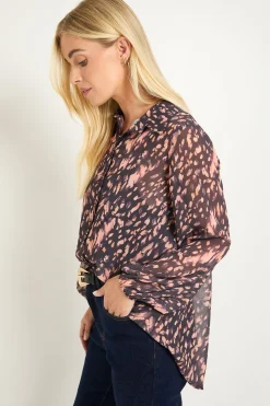 Chemise Longue Petite À Ourlet Asymétrique