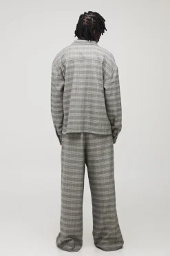 boohooMAN Chemise longue surdimensionnée Heritage à carreaux<Homme Chemises|Tout Afficher