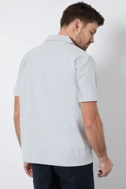 Burton Chemise À Manches Courtes Col Cubain À Rayures es<Homme Chemises