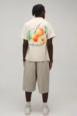 Chemise À Manches Courtes Coupe Regular Avec Imprimé Fruits Au Dos
